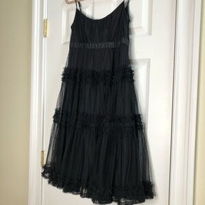 Plenty by Tracy Reese Tulle Tiered Black Dress 10